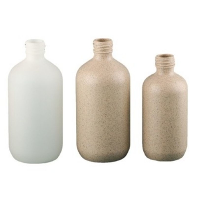 Botella de plástico de paja de trigo de 120 ml ecológica utilizada para champú