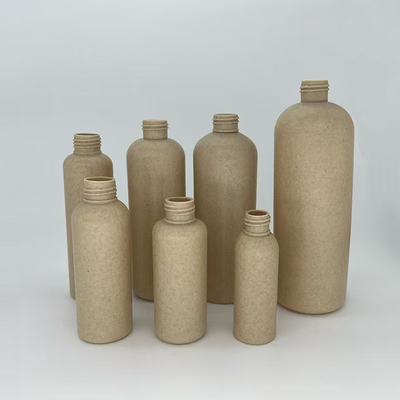 Botella de plástico de paja de trigo de 120 ml ecológica utilizada para champú