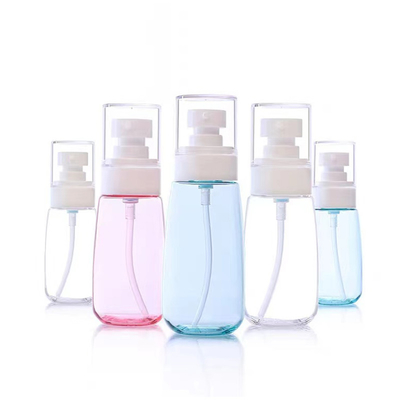 Botella de plástico con forma cónica de 60 ml de PET utilizada para la personalización del champú para el cuidado de la piel