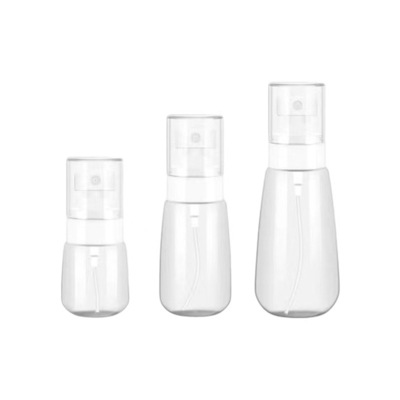 Botella de plástico con forma cónica de 60 ml de PET utilizada para la personalización del champú para el cuidado de la piel