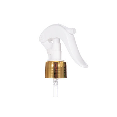 Rociador de gatillo mini de aluminio dorado con cuello de 24/410 28/410 para dispensación de niebla fina