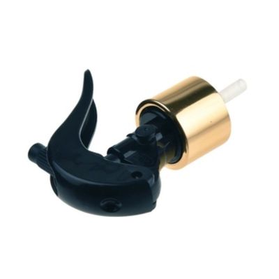 Rociador de gatillo mini de aluminio dorado con cuello de 24/410 28/410 para dispensación de niebla fina