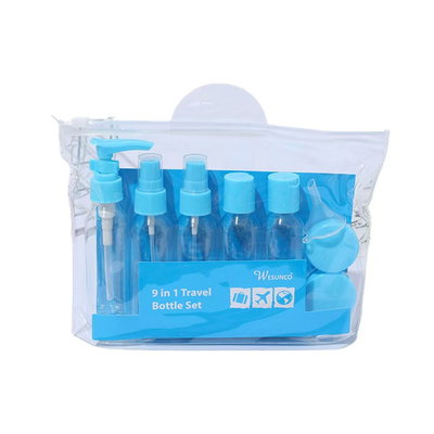 Collar de plástico 50ml Set de viaje personalizado para artículos esenciales para el cuidado de la piel