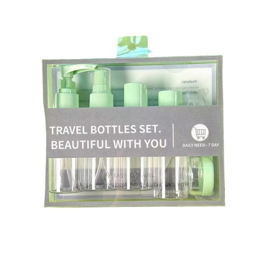 Conveniente para llevar 8 botellas de viaje de 50 ml con material de cuerpo de plástico