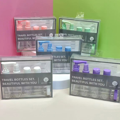 Conveniente para llevar 8 botellas de viaje de 50 ml con material de cuerpo de plástico