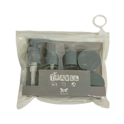 Opción de logotipo personalizado Conjunto de botellas de viaje de cuidado de la piel de 6 piezas para el paquete de lavado