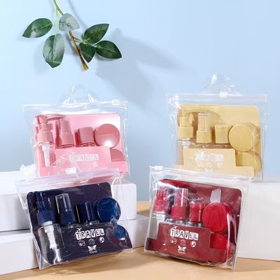 Opción de logotipo personalizado Conjunto de botellas de viaje de cuidado de la piel de 6 piezas para el paquete de lavado
