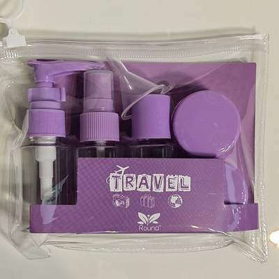 Opción de logotipo personalizado Conjunto de botellas de viaje de cuidado de la piel de 6 piezas para el paquete de lavado