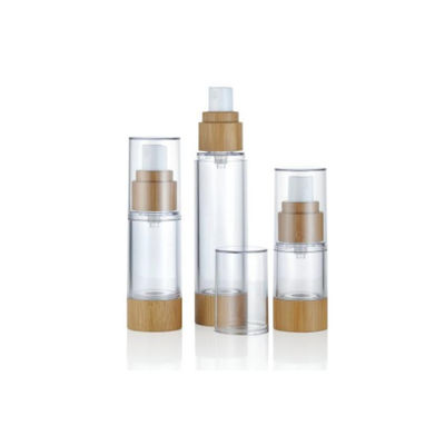 Botella con bomba sin aire personalizada de 15 ml, 30 ml y 50 ml a prueba de fugas y dispensación controlada para cuidado de la piel y cosméticos