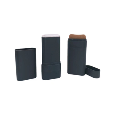 Contenedor de 20 ml de plástico de desodorante / blush stick con cepillo Conveniente para la aplicación de desodorante
