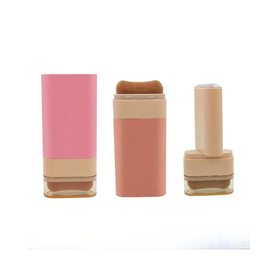 Contenedor de 20 ml de plástico de desodorante / blush stick con cepillo Conveniente para la aplicación de desodorante
