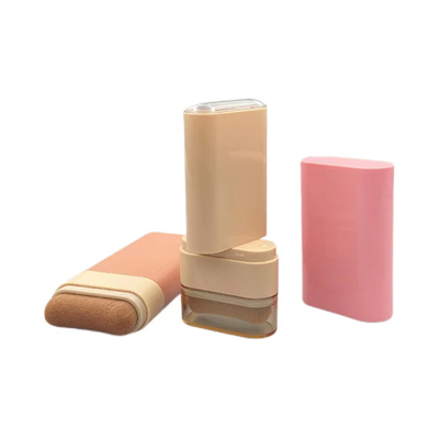 Contenedor de 20 ml de plástico de desodorante / blush stick con cepillo Conveniente para la aplicación de desodorante