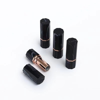 Casos de lápiz labial vacíos de lujo hexagonales personalizados con anillo de sello