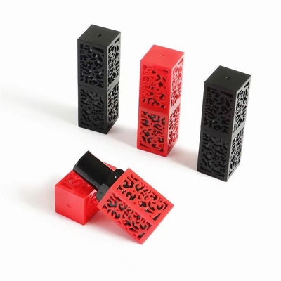 Forma cuadrada Rojo Negro Lípido vacío Tubo de tallado hueco