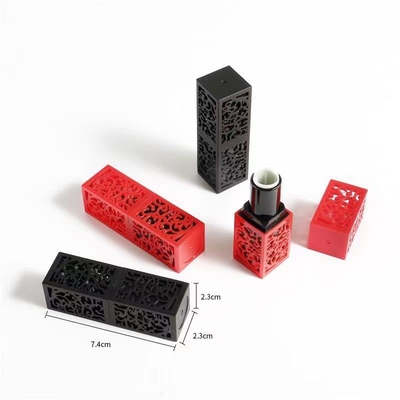 Forma cuadrada Rojo Negro Lípido vacío Tubo de tallado hueco