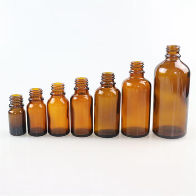 Venta al por mayor de 10 ml 30 ml 50 ml 100 ml Botella de vidrio de vidrio de color ámbar YB