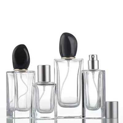 Hotsale 50ML &amp; 100ML botella de sprayer de vidrio para el perfume cuadrados vacíos contenedor de perfumería