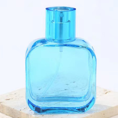 Botella de perfume de vidrio colorido de 30 ml con pulverizador conjunto completo embalaje vacío para perfumería