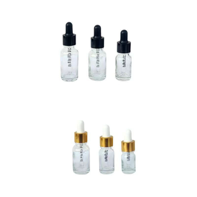 Botella de aceite esencial de vidrio de 10 ml con tapa de goteo