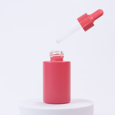 Botella de aceite esencial de vidrio de hombro plano de 20 ml, 30 ml y 50 ml personalizada con tapa de goteo