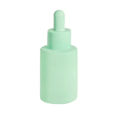 Botella de aceite esencial de vidrio de hombro plano de 20 ml, 30 ml y 50 ml personalizada con tapa de goteo