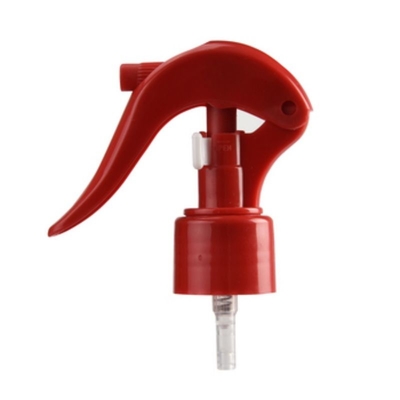 Color rojo 24/410 Mini pulverizador de disparo de plástico con soporte de diseño de clip de personalización