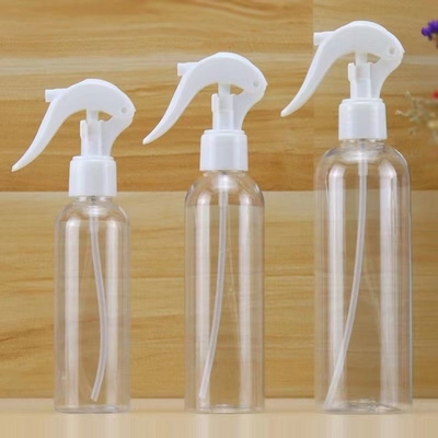 Botella de plástico transparente de 30 ml soporte de personalización coincidencia con el pulverizador de disparo
