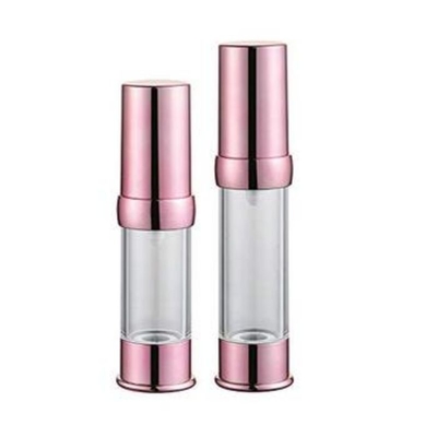 Botella de bomba sin aire de aluminio UV Rose Gold de 30 ml utilizada para aplicaciones de cuidado de la piel
