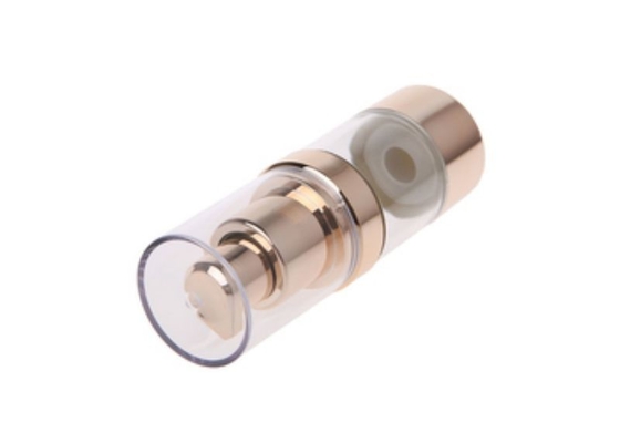 Calidad superior Oro Aluminio 20ml Botella de bomba de plástico sin aire Uso Cuidado de la piel