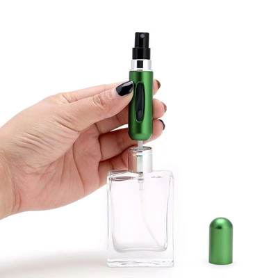 Botella de pulverización de pluma de aluminio portátil de 8 ml y 12 ml para perfume