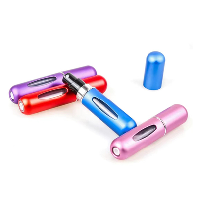 Botella de pulverización de pluma de aluminio portátil de 8 ml y 12 ml para perfume
