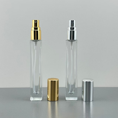 Botella de perfume de vidrio de 10 ml personalizada con bomba de rociador y tapa superior