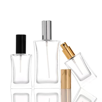 Venta al por mayor 20ML 30ML y 50ML Botella de perfume de vidrio cuadrado Embalaje vacío