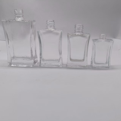 Botella de vidrio personalizada de 20 ml, 30 ml y 50 ml con pulverizador de aluminio y tapa superior