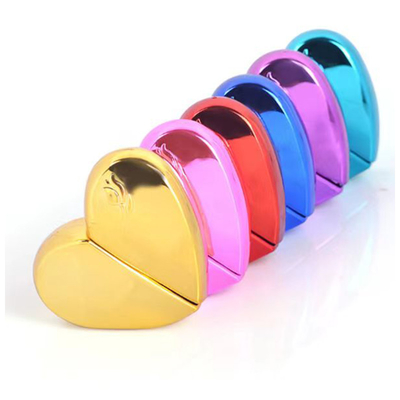 Botella de perfume de lujo de 30 ml en forma de corazón con colores pintados