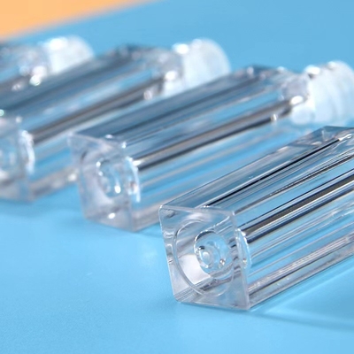 Bolsa de 1.2 ml de tubo de brillo de labios vacío cuadrado Negro y color transparente