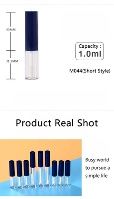 Contenedor vacío delgado de plástico de 1 ml, 1,5 ml y 2,5 ml para tubo de brillo labial