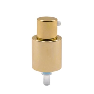 Bomba dispensadora de crema de alta gama totalmente de aluminio 24/410 utilizada para envases de cuidado de la piel