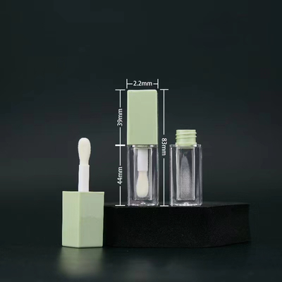 El cepillo de la cabeza grande 5ml de plástico para labios gloss tubo de soporte de color personalización