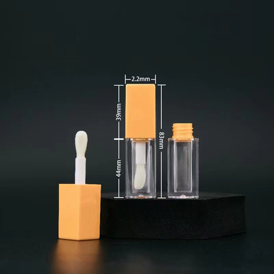 El cepillo de la cabeza grande 5ml de plástico para labios gloss tubo de soporte de color personalización