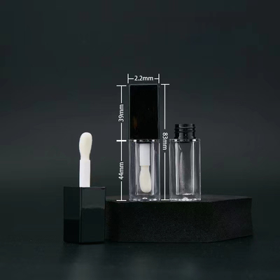 El cepillo de la cabeza grande 5ml de plástico para labios gloss tubo de soporte de color personalización