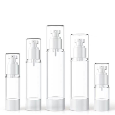 Botella airless de plástico de 15 ml a 120 ml con cabezal pulverizador