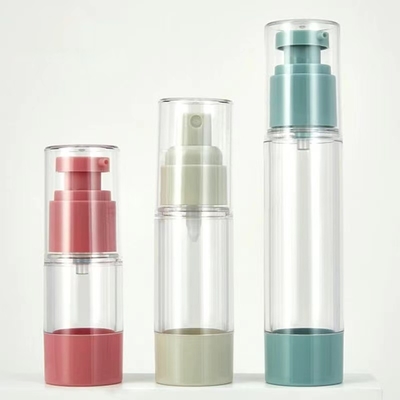 Botella airless de plástico personalizada de 15 ml a 120 ml para cosméticos