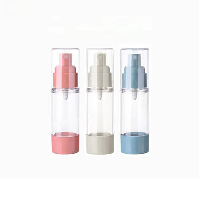 Botella con bomba sin aire personalizada de 15 ml, 30 ml y 50 ml a prueba de fugas y dispensación controlada para cuidado de la piel y cosméticos