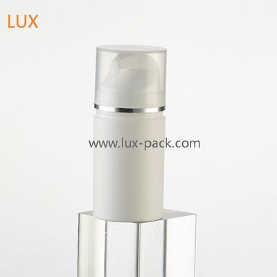 Botella con bomba sin aire de plástico de 50 ml para crema cosmética, dosificación de 0,2 ml