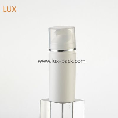 Botella con bomba sin aire de plástico de 50 ml para crema cosmética, dosificación de 0,2 ml