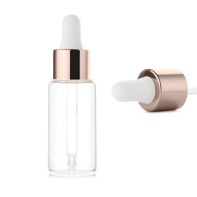 Botella de aceite esencial de vidrio congelado de 20 ml con cuello de 18 mm