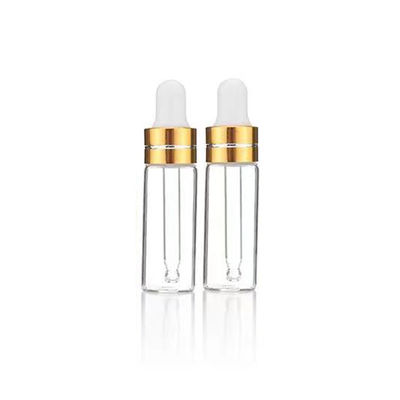 Botella de goteo de aceite esencial de vidrio ámbar de 10 ml con tapa de tornillo