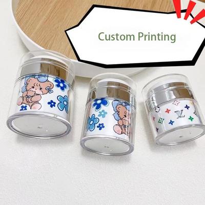 Embalaje vacío Jar sin aire con hombro de plata para la evacuación del producto al 100% en crema facial y crema para ojos