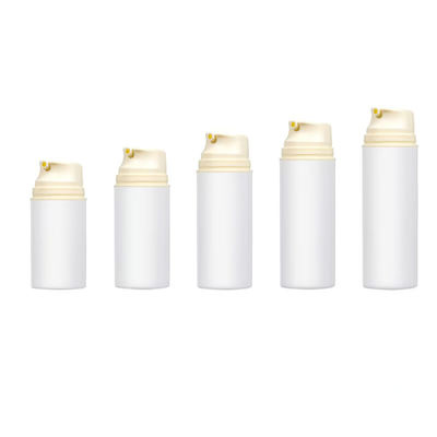 Botellas de bomba de vacío sin aire de plástico PP de múltiples tamaños de 5 ml/10 ml/15 ml para envasado de muestras de crema, loción y suero